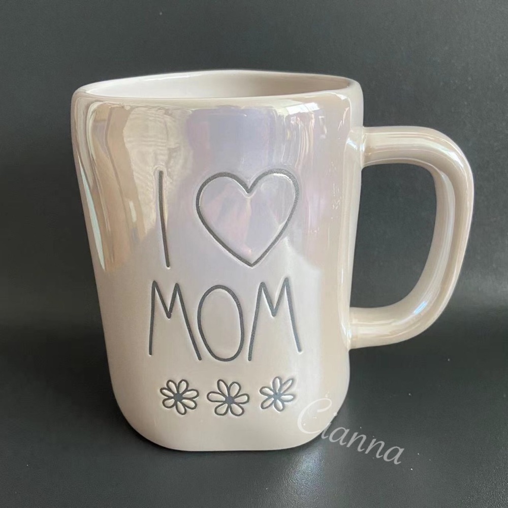 Rae Dunn Iridescent I Love Mom Mug